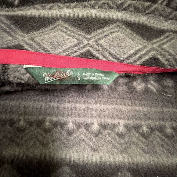 Woolrich Andes Fleece Grey Printed Zip Up Jacket Women Size Large, navaho print - Picture 7 of 7